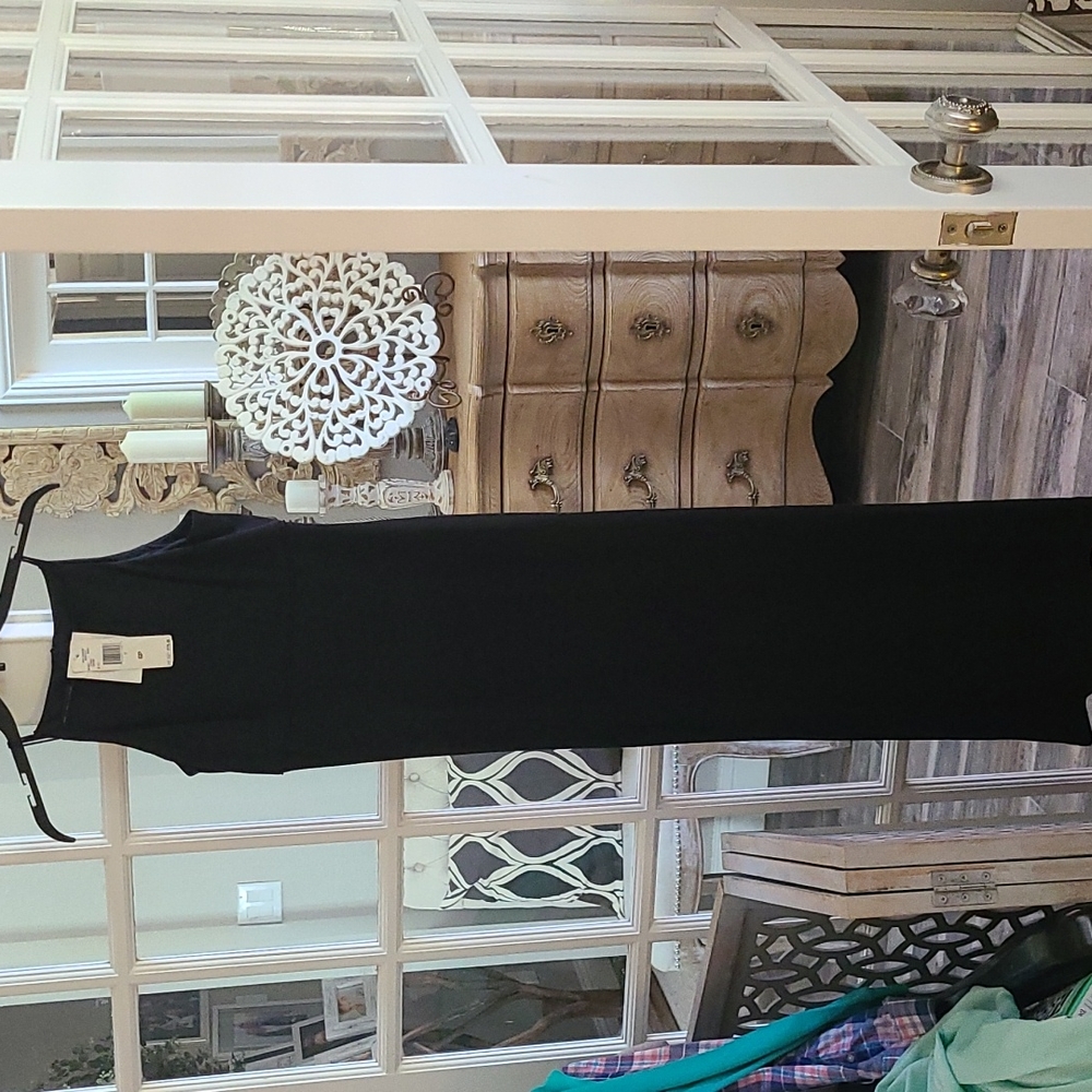 Petite Long Black Dress